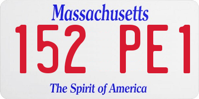 MA license plate 152PE1