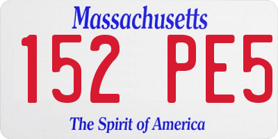 MA license plate 152PE5