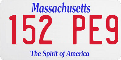 MA license plate 152PE9