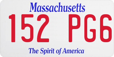 MA license plate 152PG6