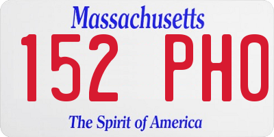 MA license plate 152PH0