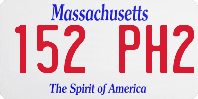 MA license plate 152PH2