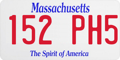 MA license plate 152PH5