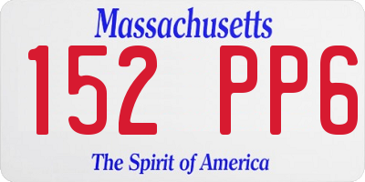 MA license plate 152PP6