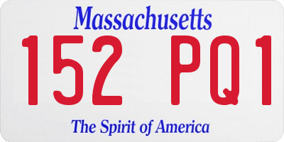 MA license plate 152PQ1