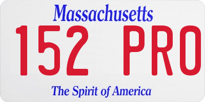 MA license plate 152PR0