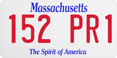MA license plate 152PR1