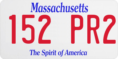 MA license plate 152PR2