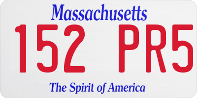 MA license plate 152PR5