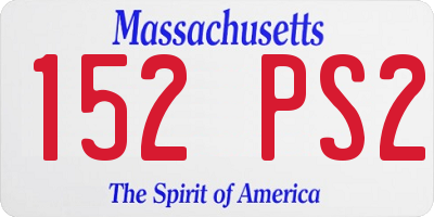 MA license plate 152PS2