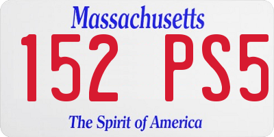 MA license plate 152PS5