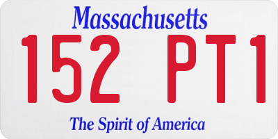 MA license plate 152PT1