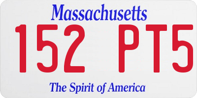 MA license plate 152PT5