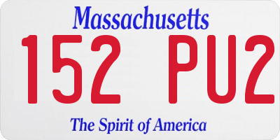 MA license plate 152PU2