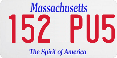 MA license plate 152PU5