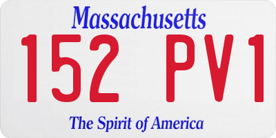 MA license plate 152PV1