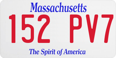 MA license plate 152PV7