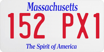 MA license plate 152PX1