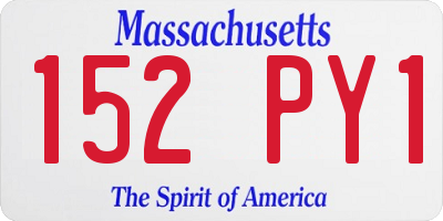MA license plate 152PY1