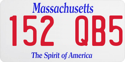MA license plate 152QB5
