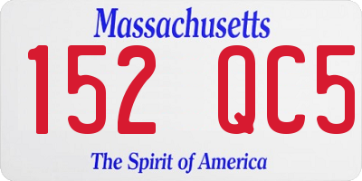 MA license plate 152QC5