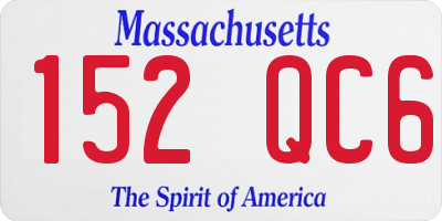 MA license plate 152QC6