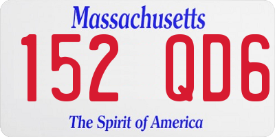 MA license plate 152QD6