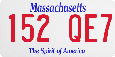MA license plate 152QE7