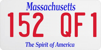 MA license plate 152QF1