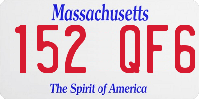 MA license plate 152QF6