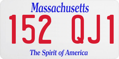MA license plate 152QJ1