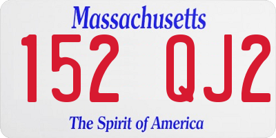 MA license plate 152QJ2