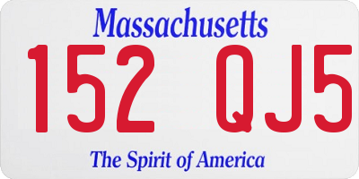 MA license plate 152QJ5