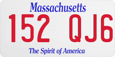 MA license plate 152QJ6