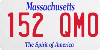 MA license plate 152QM0