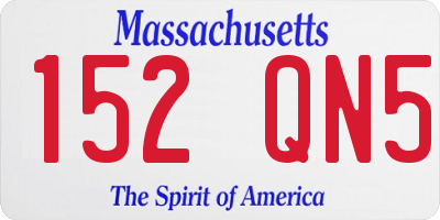 MA license plate 152QN5