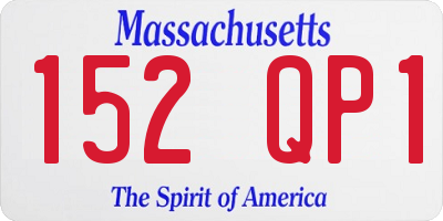 MA license plate 152QP1