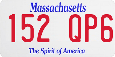 MA license plate 152QP6