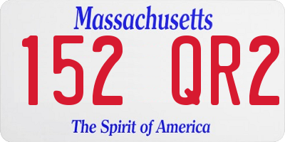 MA license plate 152QR2
