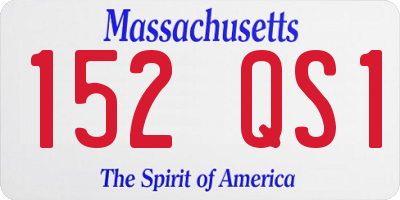 MA license plate 152QS1
