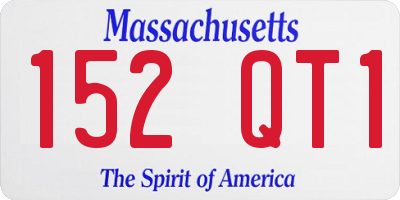 MA license plate 152QT1