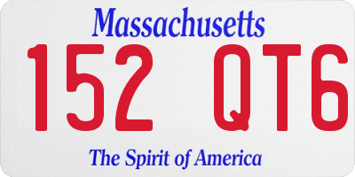 MA license plate 152QT6