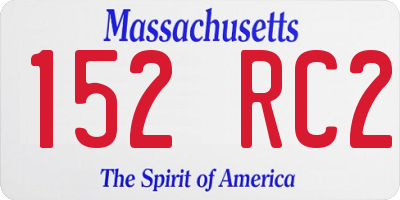 MA license plate 152RC2