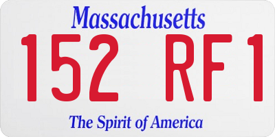 MA license plate 152RF1