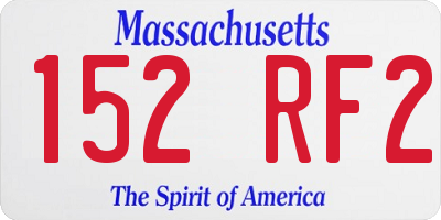 MA license plate 152RF2