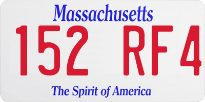 MA license plate 152RF4