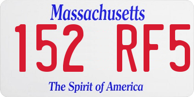 MA license plate 152RF5