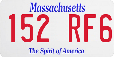 MA license plate 152RF6