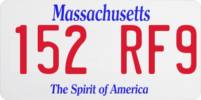 MA license plate 152RF9