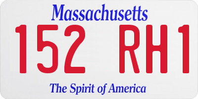 MA license plate 152RH1
